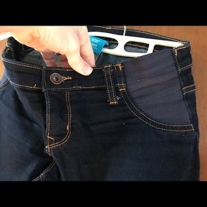 Maternity skinny jeans w/ side panel